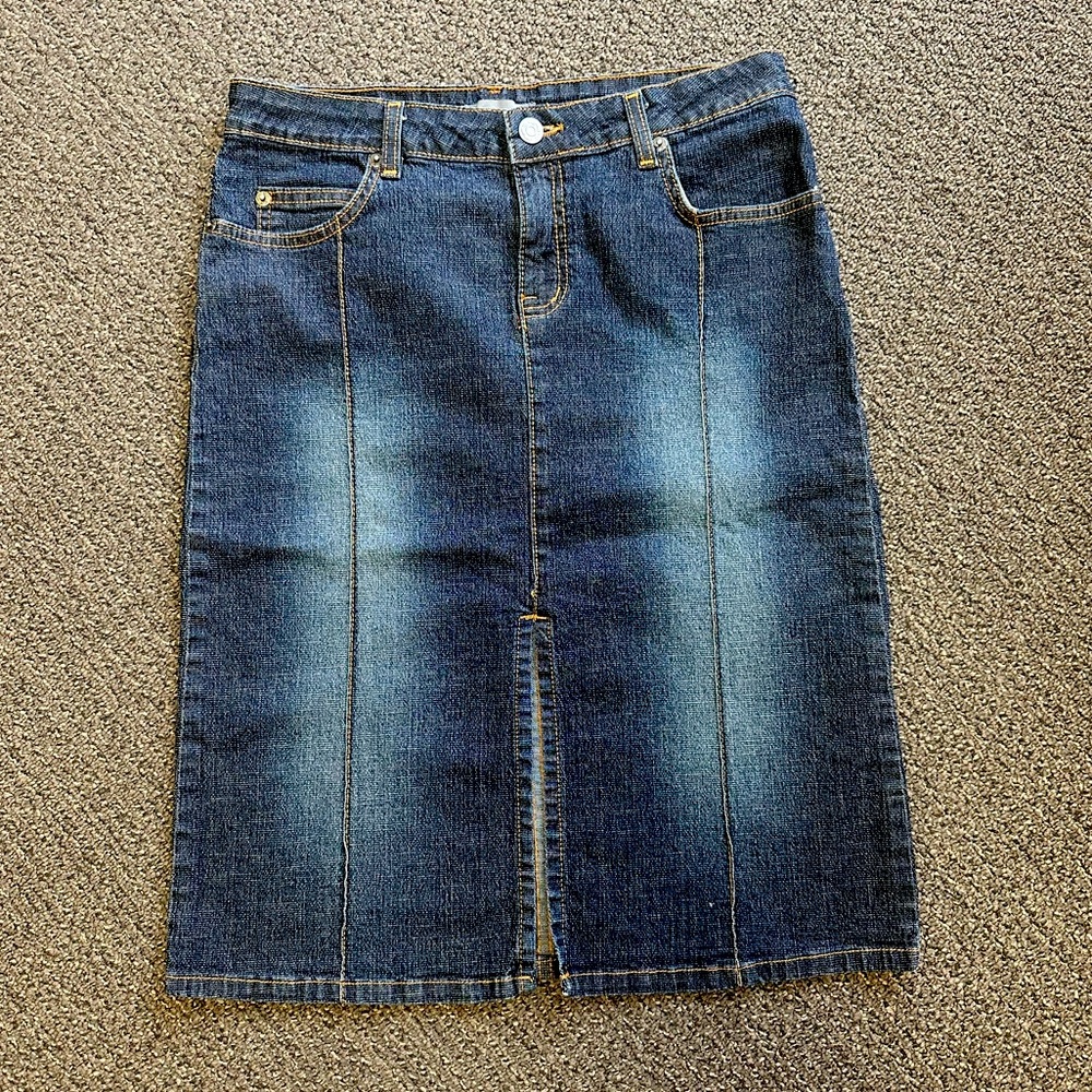 Denim midi skirt, Size 5 juniors
